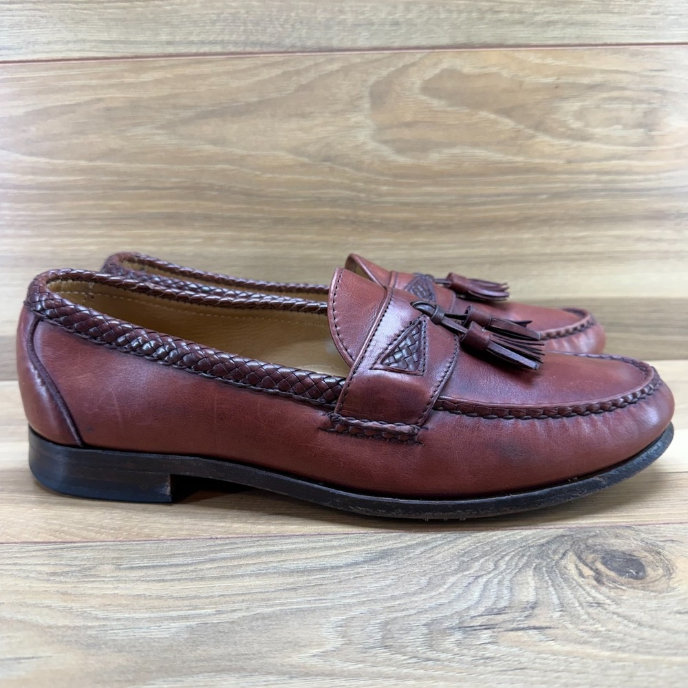 Allen Edmonds Maxfield Tassel Moc Toe Loafers 10.5 D Brown Preppy Ivy‎ Business